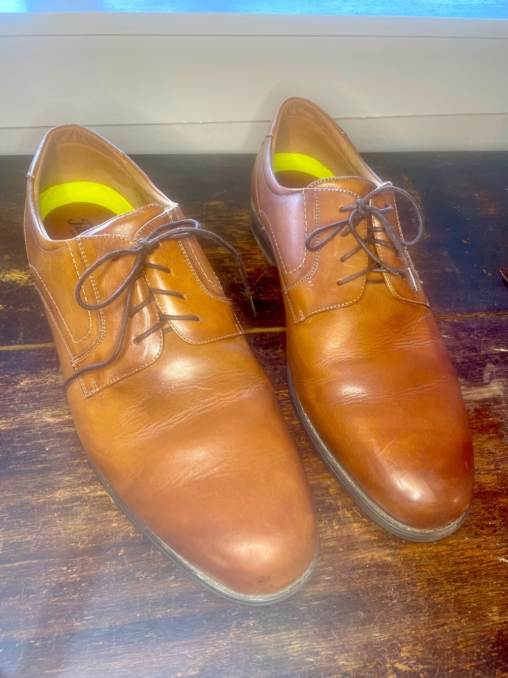 Florsheim Cognac Leather‎ Oxford Dress Shoes Size 15D Classic Business Casual - Picture 2 of 7